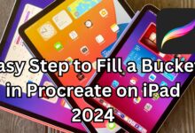 Easy Step to Fill a Bucket in Procreate on iPad 2024